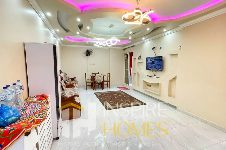Furnished apartment for rent 90sqm Mohamed Naguib open sea view